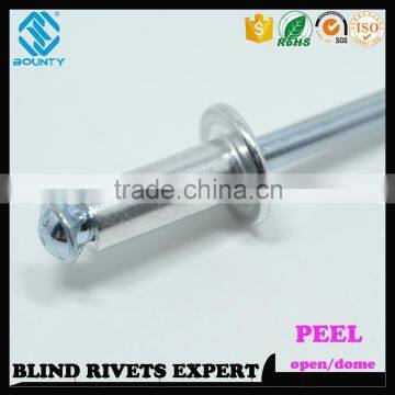 HOT SELLING OPEN END FACTORY RECESSED CROWN ALUMINUM STEEL POP PEEL RIVETS photo-5