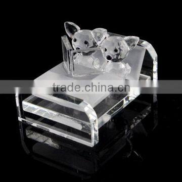 lovely crystal bed figurines for decor