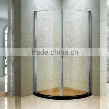 6mm Tempered Glass Arc-shape Aluminum Hinged Cheap Shower Door (KK3048)