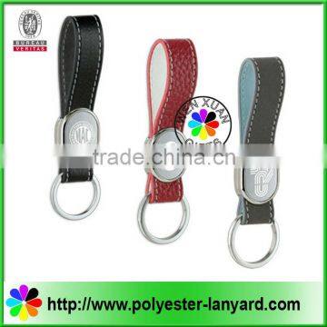 Fashion leather key chain with key ring