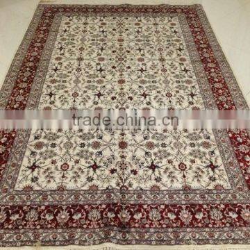 iranian flower fashion silk carpet hand knotted silk rug carpet