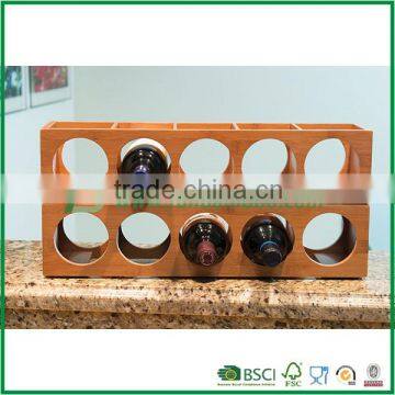 2015 New Design Promotional Bamboo Wine Shelf Best Quality photo-4