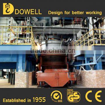 steel mill using heat resisting motorized ladle platform transfer cart on rails