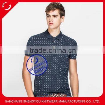 Custom made bulk high quality men's polo shirts with full printing