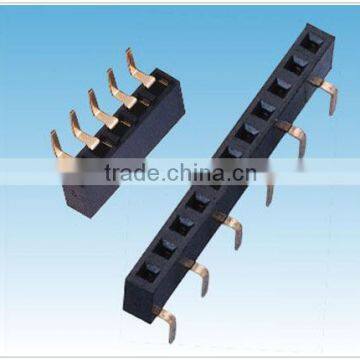 2.54mm Pitch Femle Header Single Row Bootom Entry For Electric Application