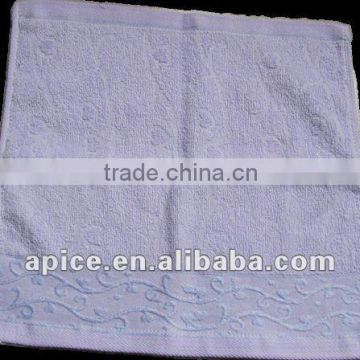 solid color satin jacquard Chistmas gift towel set pure 100%cotton face towel