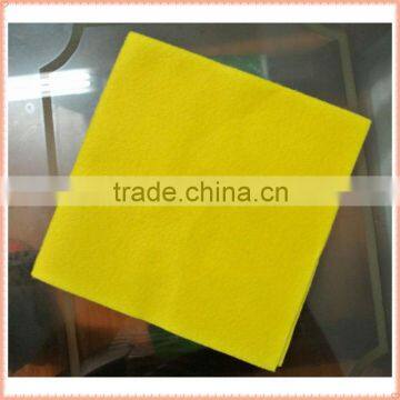 Needle punched nonwoven fabric yellow multi-purpose cleaning cloth (household, kitchen, dishes, floor, window, etc)