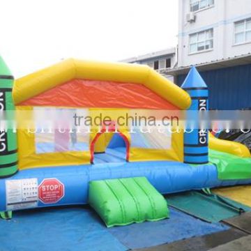 Best selling commercial Inflatable crayon Combo / inflatable crayon bouncer