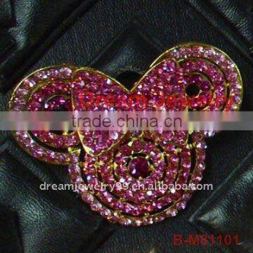 The new fashion cute pick bowknot Mickey Mouse brooch