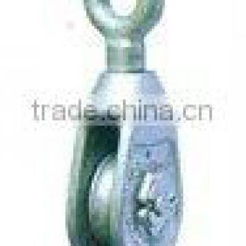 galvanised malleable iron block with single sheave