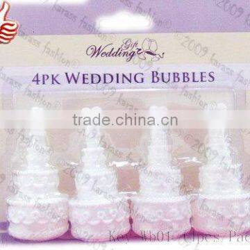 4PCS BLISTER PACK OF Hollow heart cake wedding bubbles