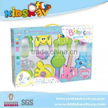 China wholesale promotion baby bell education plastic baby rattle toy for baby set