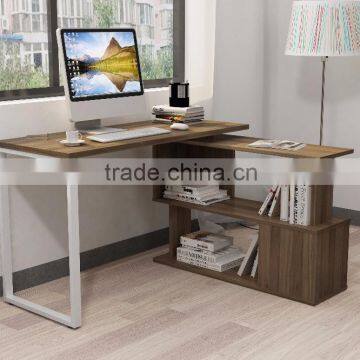 Rotate Living Room Furniture Simple Computer Desk With Bokshelf photo-6