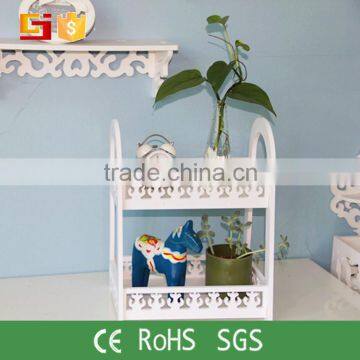 Small white plastic storage baskets with handle