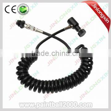 Paintball Coil Remote Coiled Thick line Hose with Quick Disconnect