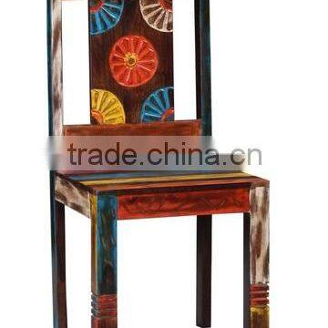 SOLID HARD WOOD DINING CHAIR , MULTI COLOR ROSEWOOD HANDMADE DINING CHAIR