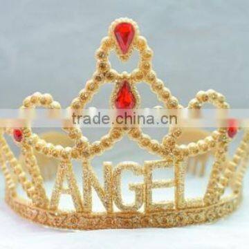 9cm highx12cm diameter metallic plastic tiaras angel tiaras and crowns