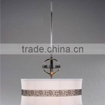 2015 Classical White Modern Fabric Shade Pendant Lamp Lighting Fixture photo-2