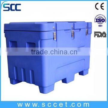 Non Plug-in insulation cooler box for dry ice storing and transport with FDA,SGS,ISO-9001,CE standard