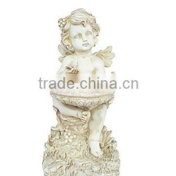 Polyresin Garden angel statues bird feeder