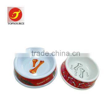 Hot Sale Fashional Plastic Dog Bowl With Cute Picture