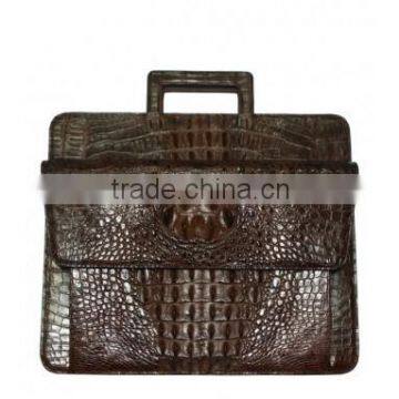 Crocodile leather kit bag SCRBR-001