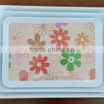 2015 melamine serving tray 3 sizes anti slip serving melamine tray