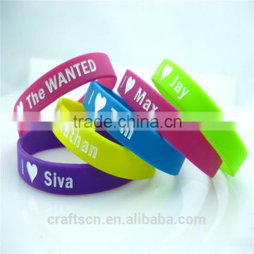 export silicone bracelet with metal buckle