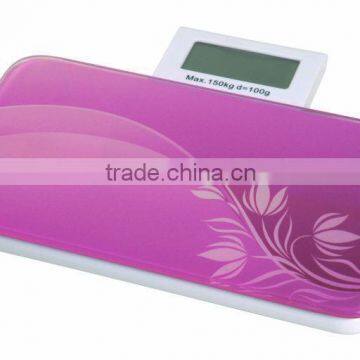electronic travel portable bathroom weighing scale with clock