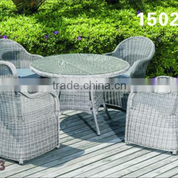 5pcs Aluminium round rattan outdoor furniture/outdoor garden sofa set