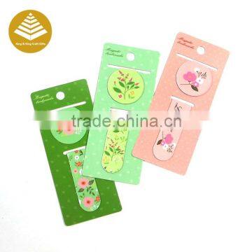 Advertising Custom plastic magnetic bookmark office stationery mini gift sets for school / office / bookstore