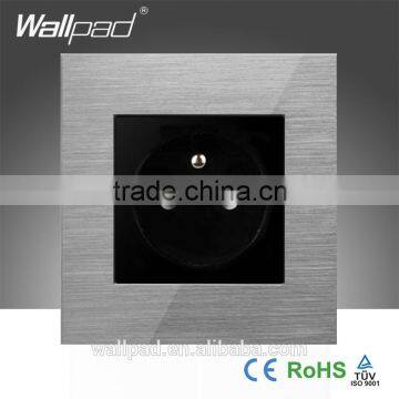 Home Automation Products Wallpad Grey Aluminium Metal Frame French Standard Electrical Power Socket                        
                                                Quality Choice