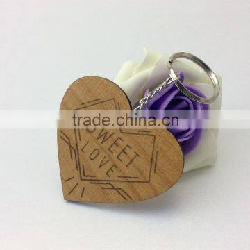 hot selling custom wood carved keychain SD-314