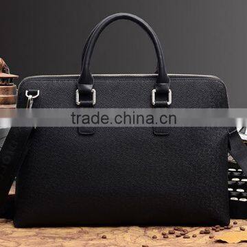 2016 High quality briefcase luxury leather briefcase men's business briefcase