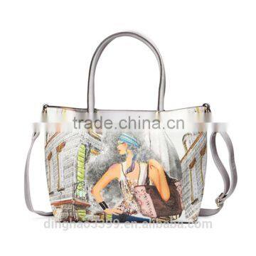 2016 Newest Design Handbag Nice Lady Handbag Fashion PU Handbag With Wallet