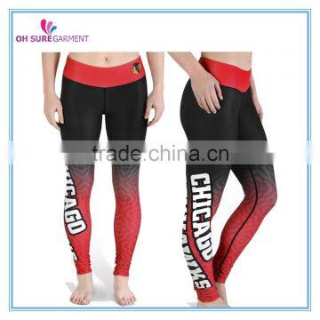 womens polyester/spandex printed leggings