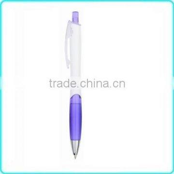 Purple Plastic press Ballpoint pen,customer logo pen