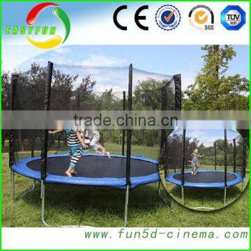 Easy fun bungee jumping trampoline with safety enclosure