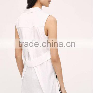 Ladies Tops Images Sleeveless Buttondown India Wholesale Cotton Tunic photo-3