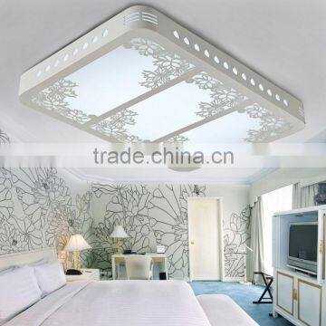 Wooden Modern LED Ceiling Lights 32W Living-room Suede Ceiling Lamps photo-2