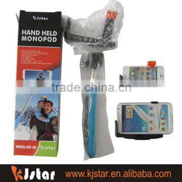 2014 factory wholesale kjstar monopod stick with smart phone holder excellent quality Z07-4A