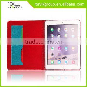 2015 Hot Sale Top Grade Crazy Horse Leather Case Cover for Ipad 6 photo-3