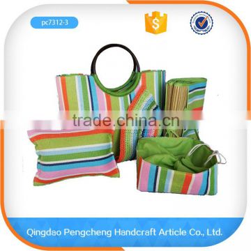 High quality lady custom made beach bag with zipper                        
                                                                                Supplier's Choice