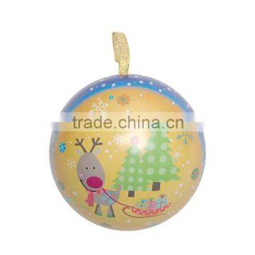 Sphere shaped tin box Ball shaped tin box gift tin box for Christmas