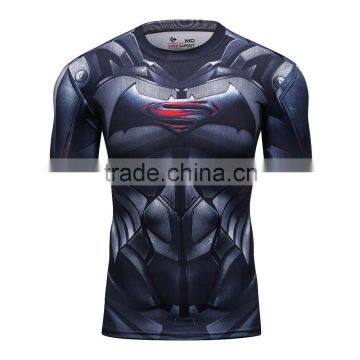 2016 Movie Superman v Bat-man/Wonder Man T-shirt Cool Novelty Tshirt Men Dawn of Justice Tee Sports T-Shirts photo-3