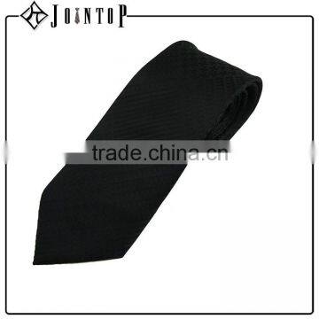 Custom concrete form flat business black silk tie formal wear