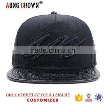 Wholesale Custom Black Snakeskin Snapback Cap photo-2