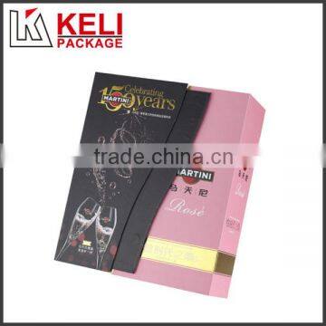 Martini personalized double open door cardboard wine box