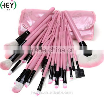 Vegan Friendly Pink Professional Beauty 24PCS Makeup Brush Set With Pouch Bag