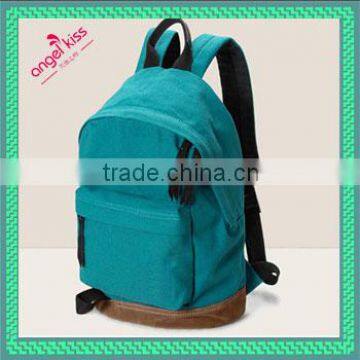 2014 new fashion cheap canvas school backpack promotional travel backpack